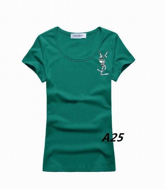 YSL short round collar T woman S-XL-099